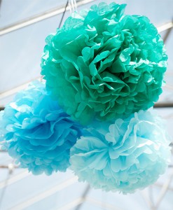 Pom-Set in blau von ENGEL.