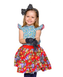 Kurzarmbluse Vergissmeinnnicht auf www.mina-lola.com