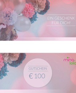 100 EUR Geschenkgutschein auf www.mina-lola.com