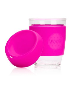 JOCO Kaffeebecher aus Glas in pink auf www.mina-lola.com