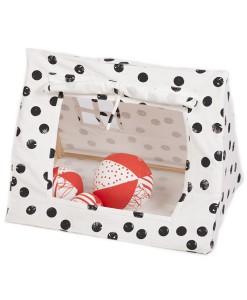 Mini Zelt in Tupf schwarz auf www.mina-lola.com von deuz