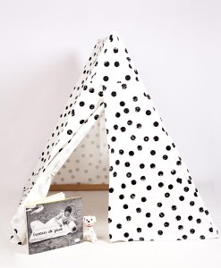 Kinderzelt in Tupf schwarz auf www.mina-lola.com von deuz