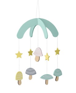 Holzmobile Pilze & Sterne auf mina-lola.com von Bloomingville