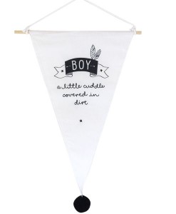 Zweiseitige Fahne BOY auf mina-lola.com von A Little lovely company
