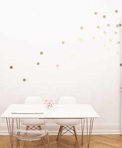 Wandsticker goldene Dots auf mina-lola.com von Eulenschnitt