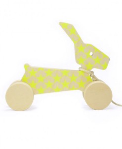 Nachziehtier Hase RICK neon-gelb auf mina-lola.com von Studio delle Alpi