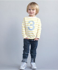 Geburtstagsshirt gelb-grau auf mina-lola.com von Bob&Blossom