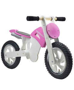 Laufrad SCRAMBLER pink/weiß auf mina-lola.com von kiddimoto