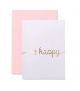 Klappkarte Be happy auf mina-lola.com von Eulenschnitt