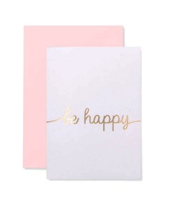 Klappkarte Be happy auf mina-lola.com von Eulenschnitt