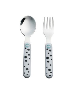 Kinderbesteck Happy dots blau auf mina-lola.com von done by deer
