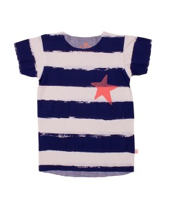 Shirt blau-weiß mit Neon-Stern auf mina-lola.com von Noe&Zoe