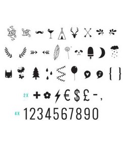 Lightbox Symbol Set Numbers auf mina-lola.com von A little lovely company