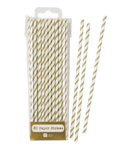 Strohhalme gold gestreift auf mina-lola.com von TT