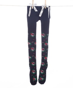 Strumpfhose Rosengarten blau auf mina-lola.com von Miss Little