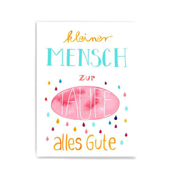 Postkarte-Taufe-Frau-Ottilie Postkarte Zur Taufe von Frau Ottilie auf www.mina-lola.com