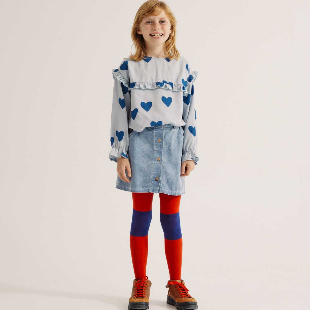 Strumpfhose Red & BLUE Rot The Campamento auf www.mina-lola.com