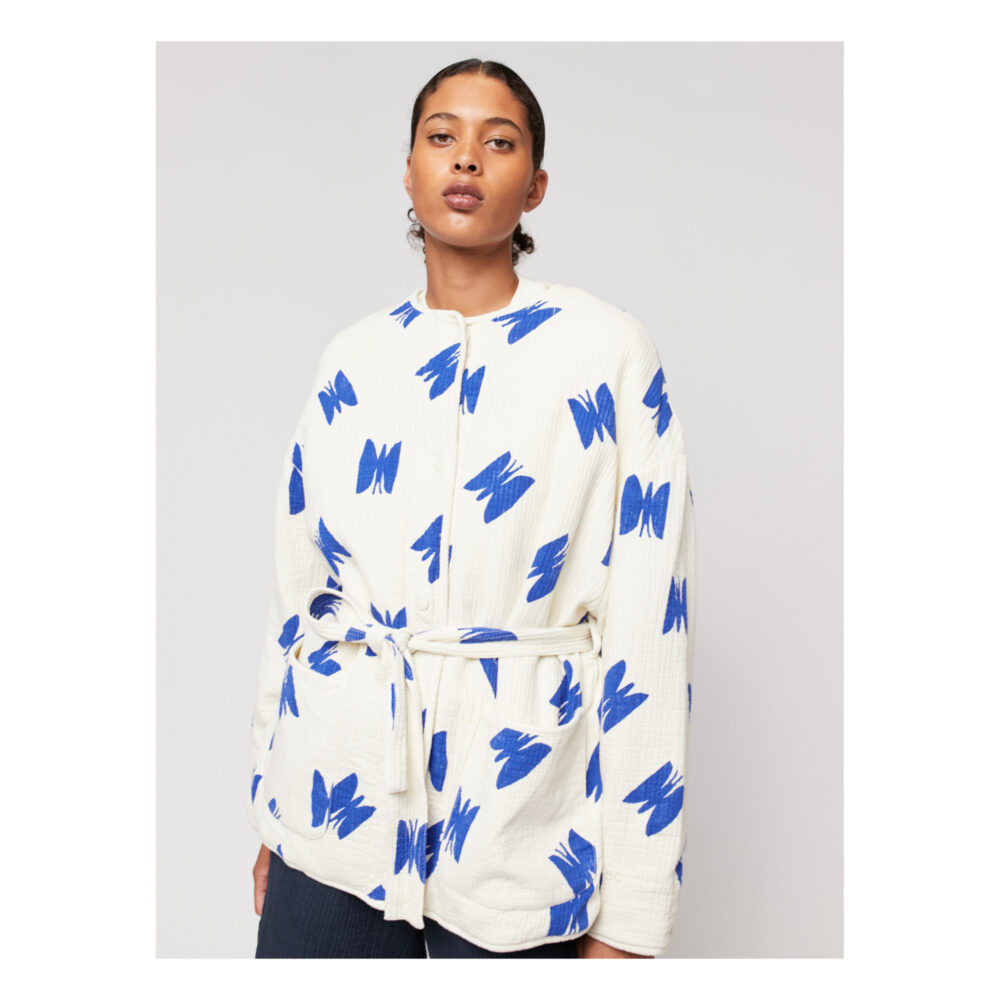 Nahaufnahme Girl mit gefütterter Weste mit Butterfly Print von Bobo Choses Adults