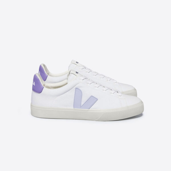 Sneaker CAMPO Canvas White Swan Lavendel Veja